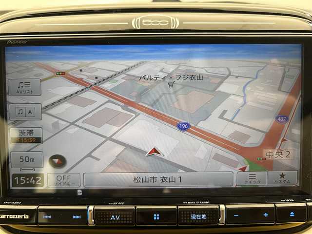 フィアット ５００ ミモザ2 愛媛県 2021(令3)年 2.3万km ジアッロ・ジネストラ ワンオーナー /社外SDナビ【AVIC-RZ811】/フルセグTV/Bluetooth/DVD/AM/FM/バックカメラ/社外前後ドライブレコーダー【SN-TW81d】/クルーズコントロール/純正15インチアルミホイール/保証書/取扱説明書