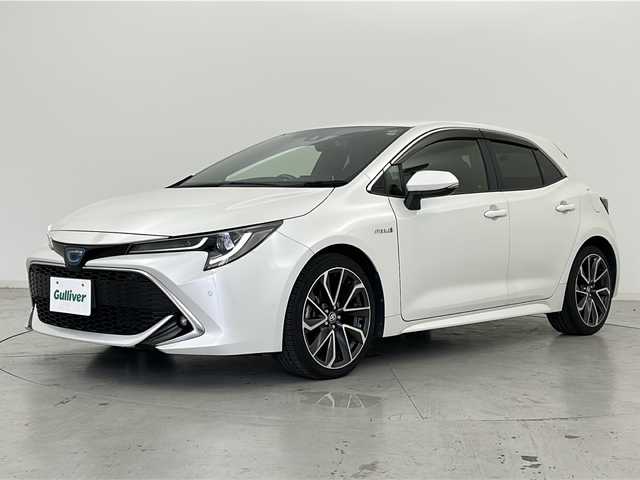 トヨタ カローラ スポーツ ハイブリッドG Z 宮城県 2018(平30)年 4.9万km ホワイトパールクリスタルシャイン 禁煙車/Toyota Safety Sense/・プリクラッシュセーフティ/・レーントレーシングアシスト/・レーダークルーズコントロール/・オートマチックハイビーム/純正7インチSDナビ/・BT.CD.DVD.SD/バックカメラ/フルセグTV/ビルトインETC/ドライブレコーダー（FR）/プッシュスタート/スマートキー/電動パーキングブレーキ/LEDヘッドライト/LEDフォグライト/ステアリングスイッチ/純正フロアマット/純正18インチAW/純正ドアバイザー/トノカバー