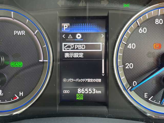 トヨタ ハリアー ハイブリッド プレミアム 愛知県 2018(平30)年 8.7万km シルバーM 純正9インチSDナビ（あり）/レーダークルーズコントロール/バックカメラ/パワーシート/コーナーセンサー/純正アルミホイール/電動リアゲート/LEDヘッドライト/オートマチックハイビーム/ドライブレコーダー/ETC/衝突被害軽減ブレーキ/フルセグTV/CD DVD/Bluetooth/ステアリングスイッチ/スマートキー/プッシュスタート