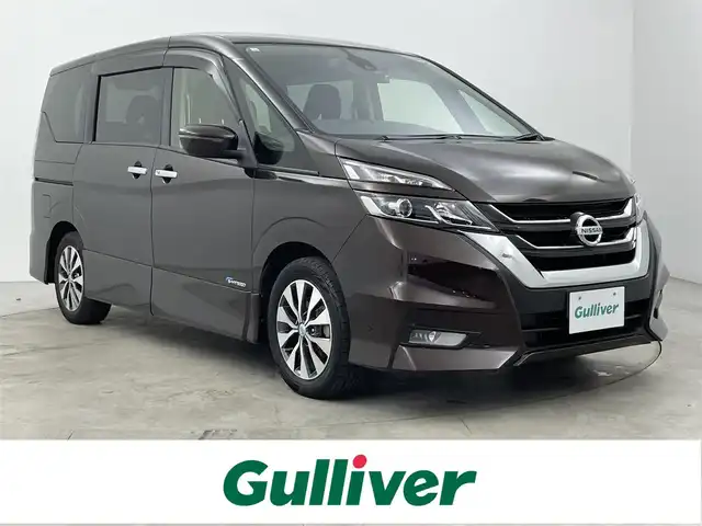 日産 セレナ ハイウェイスター プロパイロットED 大分県 2016(平28)年 5.6万km インペリアルアンバーP エマージェンシーブレーキ/純正メモリナビ/（フルセグTV/DVD/Bluetooth）/純正フリップダウンモニター/バックカメラ/ビルトインETC/ドライブレコーダー/電動パーキングブレーキ/オートブレーキホールド/プロパイロット/両側ハンズフリーパワースライドドア/コーナーセンサー/LEDヘッドライト/オートライト/スマートキー/純正アルミホイール