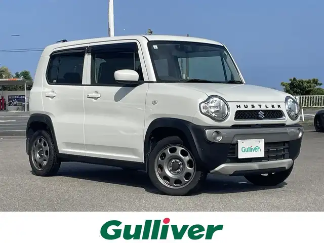 スズキ ハスラー G 宮崎県 2019(令1)年 4万km ピュアホワイトP ワンオーナー/社外オーディオ/　AM FM BT/運転席助手席シートヒーター/スマートキー/プッシュスタート/オートエアコン/盗難防止装置/取説/保証書