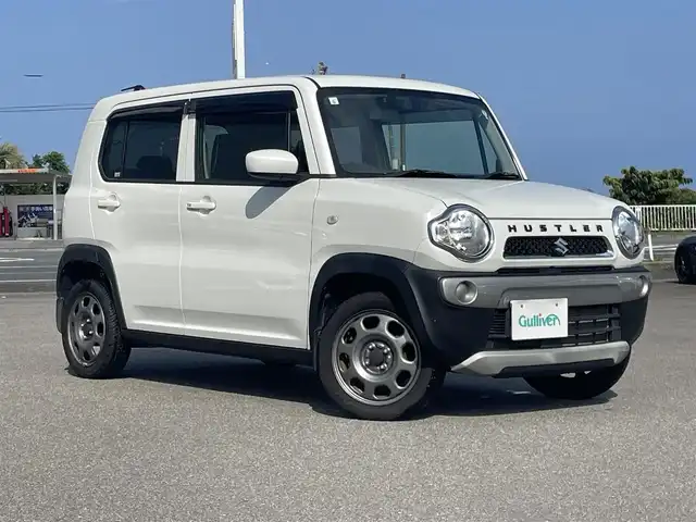 スズキ ハスラー G 宮崎県 2019(令1)年 4万km ピュアホワイトP ワンオーナー/社外オーディオ/　AM FM BT/運転席助手席シートヒーター/スマートキー/プッシュスタート/オートエアコン/盗難防止装置/取説/保証書