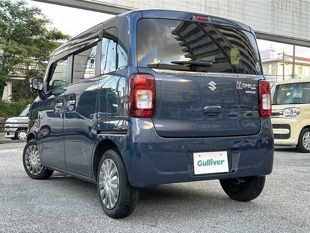 スズキ ワゴンＲ スマイル HYBRID X 沖縄県 2023(令5)年 2.9万km インディゴブルーメタリック 純正８インチナビ/（ＡＭ／ＦＭ／ＣＤ／ＤＶＤ／ＢＴ）　/フルセグＴＶ　/全方位モニター　/衝突軽減　/両側パワースライドドア　/前後ドラレコ　/ＥＴＣ　/オートライト　/スマートキー　/ＬＥＤヘッドライト　/純正フロアマット/プッシュスタート