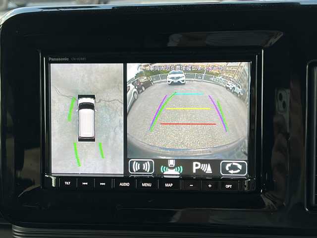 スズキ ワゴンＲ スマイル HYBRID X 沖縄県 2023(令5)年 2.9万km インディゴブルーメタリック 純正８インチナビ/（ＡＭ／ＦＭ／ＣＤ／ＤＶＤ／ＢＴ）　/フルセグＴＶ　/全方位モニター　/衝突軽減　/両側パワースライドドア　/前後ドラレコ　/ＥＴＣ　/オートライト　/スマートキー　/ＬＥＤヘッドライト　/純正フロアマット/プッシュスタート