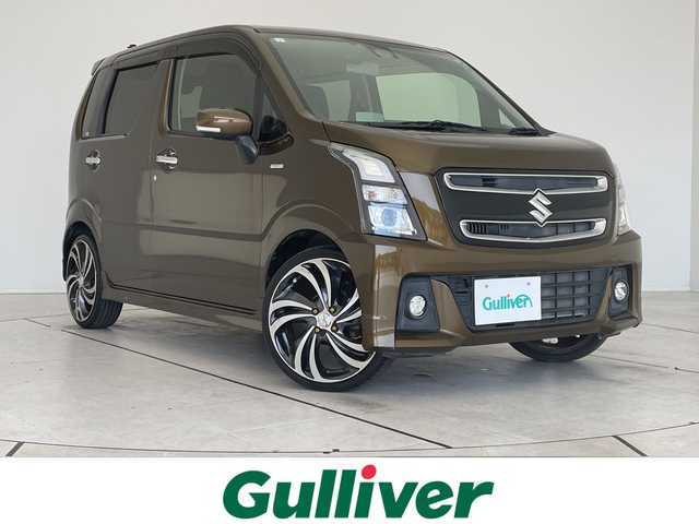 スズキ ワゴンＲ スティングレー HYBRID X 愛知県 2017(平29)年 2.5万km 茶 スズキセーフティサポート/SDナビ/シートヒーター/ヘッドアップディスプレイ/アルミホイール/LEDヘッドライト/レーンキープアシスト/ドライブレコーダー/衝突軽減システム/フルセグ/CD DVD/Bluetooth/ステアリングスイッチ/スマートキー/プッシュスタート