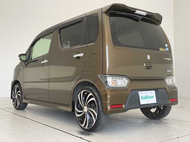 スズキ ワゴンＲ スティングレー HYBRID X 愛知県 2017(平29)年 2.5万km 茶 スズキセーフティサポート/SDナビ/シートヒーター/ヘッドアップディスプレイ/アルミホイール/LEDヘッドライト/レーンキープアシスト/ドライブレコーダー/衝突軽減システム/フルセグ/CD DVD/Bluetooth/ステアリングスイッチ/スマートキー/プッシュスタート