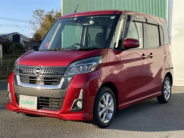 日産 デイズ ルークス ハイウェイスター Xターボ 福岡県 2020(令2)年 6万km スパークリングレッドM 純正ナビ(フルセグTV・CD・DVD・FM・AM・BT)/全方位カメラ/ETC/プッシュスタート/コーナーセンサー前後/片側パワースライドドア/スマートキー/純正フロアマット