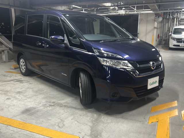 日産 セレナ X 広島県 2016(平28)年 8.8万km アズライトブルー 社外ナビ（MAX675W）/バックカメラ/エマージェンシーブレーキ/車線逸脱防止警報/クルーズコントロール/ETC/スマートキー