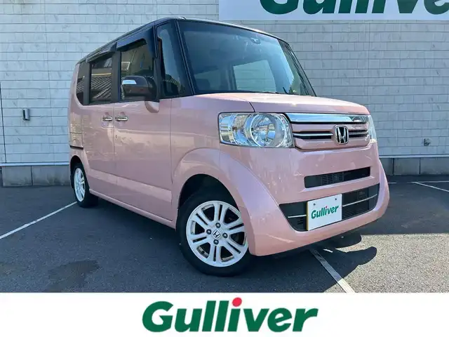 ホンダ Ｎ ＢＯＸ G SSパッケージ 静岡県 2017(平29)年 3.8万km プレミアムピンクP 純正SDナビ/（AM/FM/DVD/BT/iPod）/フルセグTV/TV走行中視聴可能/バックカメラ/両側パワースライドドア/前席シートヒーター/ドライブレコーダー/ビルトインETC/プッシュスタート/スマートキー/スペアキー×1/横滑り防止装置/盗難防止装置/衝突被害軽減システム/純正フロアマット/純正アルミホイール/ドアバイザー/保証書/取扱説明書