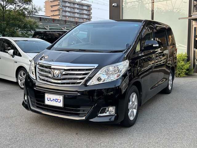 トヨタ アルファード 240X 兵庫県 2013(平25)年 9.2万km ブラック (株)IDOMが運営する【じしゃロン西宮店】の自社ローン専用車両になります。こちらは現金またはオートローンご利用時の価格です。自社ローンご希望の方は別途その旨お申付け下さい/社外アルパイン9インチナビ/バックカメラ/ワンセグテレビ/プッシュスタート/両側パワースライドドア/ETC/シートカバー取付