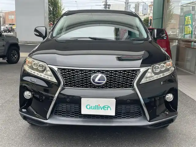 レクサス ＲＸ 450h バージョンL 愛知県 2012(平24)年 11.1万km ブラック ムーンルーフ〈MOP〉/ブラックレザーシート/純正HDDナビゲーションシステム/DVD／Bluetooth／地デジTV/マークレビンソンプレミアムサウンドシステム/リアシートエンターテイメントシステム〈MOP〉/純正フロントエアロバンパー〈MOP〉/クリアランスソナー〈MOP〉/バックカメラ/前席メモリ付パワーシート/前席シートヒーター＆ベンチレーション/ウッドコンビステアリング/純正LEDヘッドライト/クルーズコントロール/ビルトインETC/エンジンスターター＆カードキー有/社外20インチ鍛造AW/〈BRIDGESTONE PRODRIVE〉