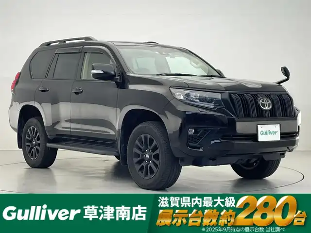 トヨタ ランドクルーザー プラド TX Lパッケージ マットブラED 滋賀県 2022(令4)年 3.3万km ブラック 純正９インチナビ/バックカメラ/サンルーフ/レーダークルーズコントロール/前後ドライブレコーダー/コーナーセンサー/パワーシート/ETC/MTモード付AT/電動格納サードシート/本革シート/シートヒーター/ベンチレーション/ルーフレール/オートライト/オートハイビーム/LEDヘッドライト