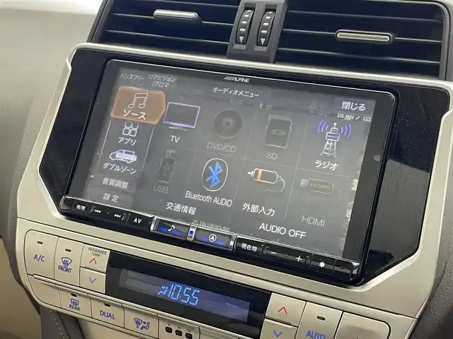 トヨタ ランドクルーザー プラド TX Lパッケージ マットブラED 滋賀県 2022(令4)年 3.3万km ブラック 純正９インチナビ/バックカメラ/サンルーフ/レーダークルーズコントロール/前後ドライブレコーダー/コーナーセンサー/パワーシート/ETC/MTモード付AT/電動格納サードシート/本革シート/シートヒーター/ベンチレーション/ルーフレール/オートライト/オートハイビーム/LEDヘッドライト