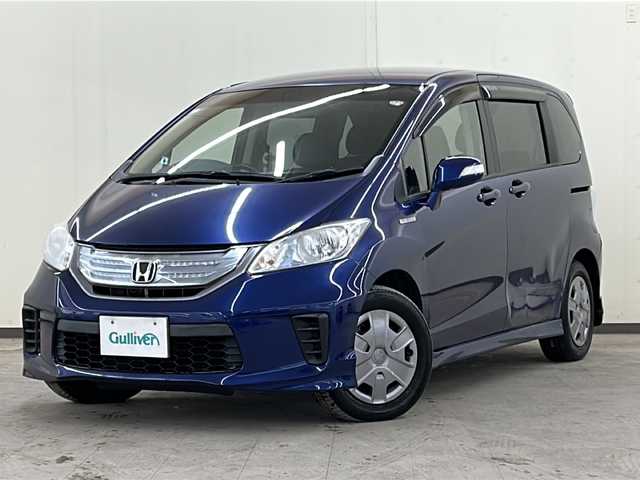 ホンダ フリード ハイブリット ジャストセレクション 道央・札幌 2013(平25)年 6.9万km コバルトブルーパール メモリナビ//ワンセグテレビ//バックカメラ//クルーズコントロール//ドアバイザー//両側パワースライドドア//オートライト//パワーウィンドウ