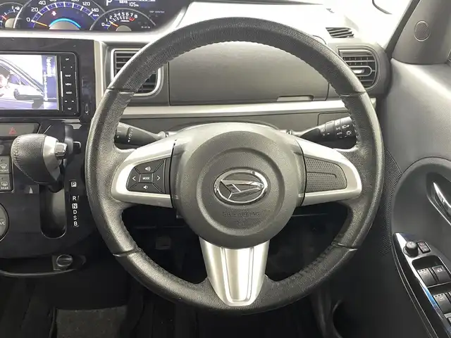 ダイハツ タント カスタム RS トップED SAⅡ 熊本県 2016(平28)年 6万km ブラックマイカメタリック 社外ナビCN-RC03WD（ＣＤ・ＤＶＤ・フルセグ・BT・ＳＤ・ｉｐｏｄ）バックカメラ　/両側パワースライドドア　/衝突軽減ブレーキ/横滑り防止/アイドリングストップ/ドアバイザー/ハーフレザーシート　/純正フロアマット　/オートライト　/ＬＥＤヘッドライト　/フォグランプ　/スマートキー/プッシュスタート