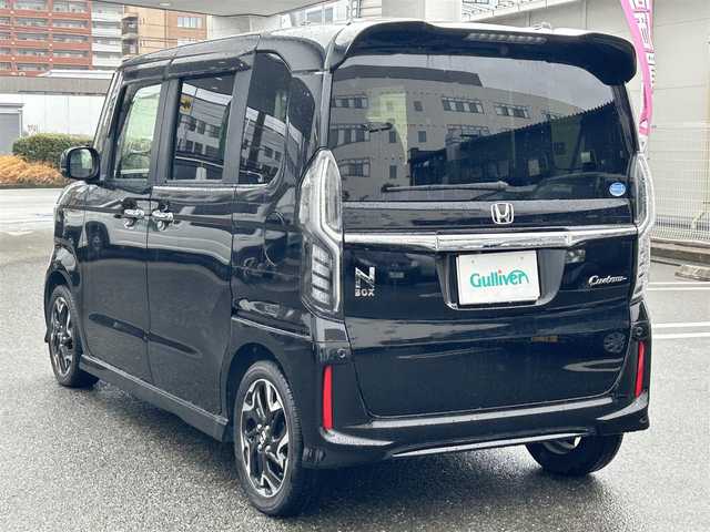 ホンダ Ｎ ＢＯＸ カスタム G L ターボ ホンダセンシング 福岡県 2020(令2)年 4.2万km クリスタルブラックパール ワンオーナー/純正ナビ（AM/FM/BT/CD/DVD/フルセグTV）/アダプティブクルーズコントロール/バックカメラ/ビルトインETC/パドルシフト/両側パワースライドドア/前席シートヒーター/コーナーセンサー/LEDライト/車線維持支援システム/衝突被害軽減システム/ウインカーミラー/サンシェード/純正フロアマット/純正15インチアルミホイール/オートライト/オートエアコン/ステアリングスイッチ/プッシュスタート/スマートキー/スペアキー×１/取扱説明書/記録簿/保証書