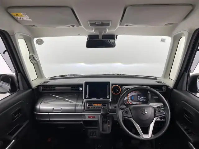 スズキ スペーシア ギア HYBRID XZ 大分県 2021(令3)年 6.7万km ブルーイッシュブラックパール3 デュアルセンサーブレーキサポート/レーンキープアシスト/アイドリングストップ/プッシュスタート/スマートキー/両側パワースライドドア/前席シートヒーター/オートライト/LEDヘッドライト/リアサーキュレーター/リアドアサンシェード/シートバックテーブル/純正フロアマット/保証書・取扱説明書