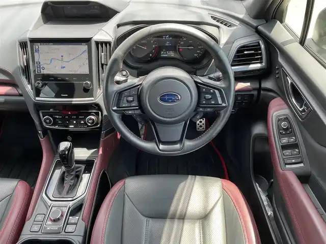 スバル フォレスター STIスポーツ 岩手県 2022(令4)年 3.8万km クリスタルホワイトP 4WD/純正ナビ/前方ドライブレコーダー/アイサイト/・プリクラッシュブレーキ/・リバースオートマチックブレーキ/・先行車発進告知/・青信号お知らせ/・レーンキープ/バックカメラ/フロントカメラ/サイドカメラ/レーダークルーズコントロール/パワーシート/シートメモリー/シートヒーター/ビルトインETC/ステアリングスイッチ/ステアリングヒーター/パドルシフト/フルセグTV/Bluetooth/CD、DVD/社外マフラー/純正マフラーあり/LEDヘッドライト/フォグランプ/オートライト/純正18インチアルミホイール/純正フロアマット