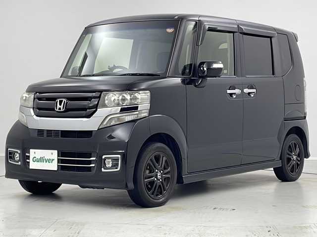 ホンダ Ｎ ＢＯＸ カスタム ターボ SSブラックSパッケージ 茨城県 2017(平29)年 6万km クリスタルブラックパール ナビ　フルセグＴＶ　バックモニター　シートヒーター　ＬＥＤライト　オートライト　ドライブレコーダー　片側電動スライドドア　ビルトインＥＴＣ　スマートキー　プッシュスタート　横滑り防止装置　禁煙車