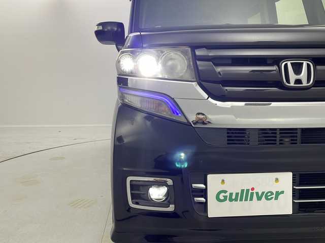 ホンダ Ｎ ＢＯＸ カスタム ターボ SSブラックSパッケージ 茨城県 2017(平29)年 6万km クリスタルブラックパール ナビ　フルセグＴＶ　バックモニター　シートヒーター　ＬＥＤライト　オートライト　ドライブレコーダー　片側電動スライドドア　ビルトインＥＴＣ　スマートキー　プッシュスタート　横滑り防止装置　禁煙車
