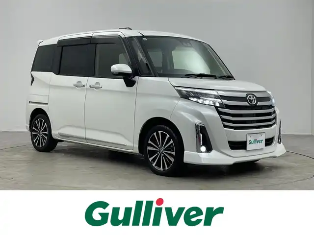トヨタ ルーミー カスタムG－T 埼玉県 2021(令3)年 4万km パールホワイトⅢ スマートアシスト　社外９インチナビ　バックカメラ　ビルトインＥＴＣ　レーダークルーズコントロール　ミラー一体型ドラレコ　シートヒーター　ＨＤＭＩ　純正アルミホイール　オートハイビーム　ＬＥＤ　地デジ