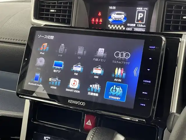 トヨタ ルーミー カスタムG－T 埼玉県 2021(令3)年 4万km パールホワイトⅢ スマートアシスト　社外９インチナビ　バックカメラ　ビルトインＥＴＣ　レーダークルーズコントロール　ミラー一体型ドラレコ　シートヒーター　ＨＤＭＩ　純正アルミホイール　オートハイビーム　ＬＥＤ　地デジ