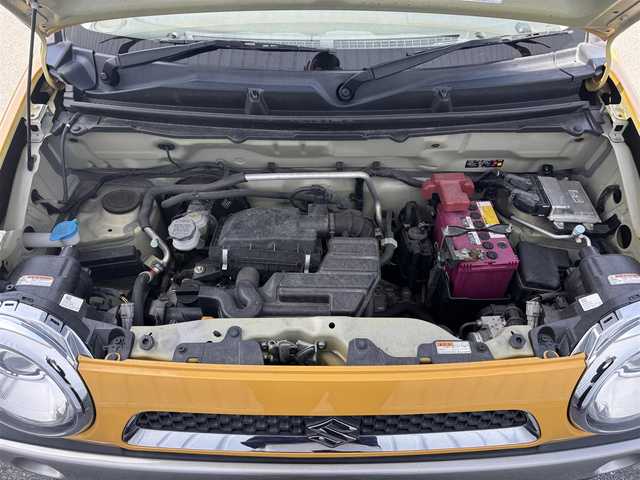 スズキ ハスラー G 滋賀県 2017(平29)年 9.1万km アクティブイエロー/ブラック2トーンルーフ 社外ナビ/・Bluetooth/・ワンセグ/・CD/DVD/バックカメラ/前席シートヒーター/シートリフター/電動格納ミラー/HIDオートライト/フォグライト/スマートキー/プッシュスタート/AW付スタッドレスタイヤ積載