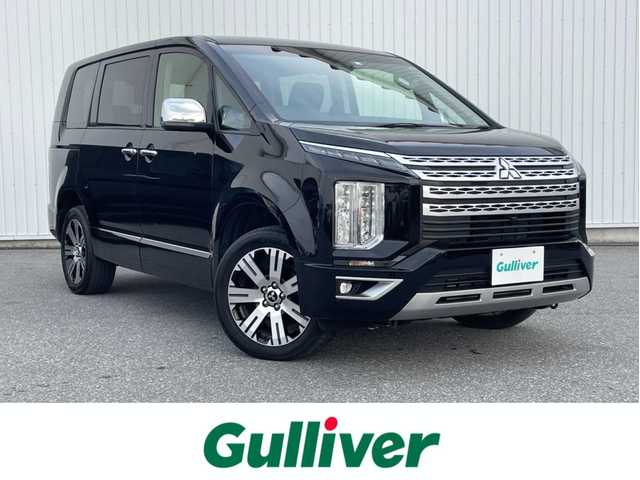 三菱 デリカＤ：５ P 滋賀県 2023(令5)年 2.6万km アメジストブラック 社外8型ナビ/・Bluetooth/・フルセグ/アラウンドビューモニター/革ステアリングリモコン/ステアリングヒーター/パドルシフト/ETC/シートヒーター/LEDオートライト/オートハイビーム/フォグライト/クルーズコントロール/ブラインドスポットモニター/電動リアゲート/パワースライドドア/ブレーキホールド/電動パーキング/ルーフビームガーニッシュ/４WD切り替え
