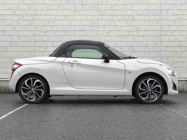 ダイハツ コペン ローブ 富山県 2017(平29)年 1.2万km パールホワイトⅢ ５速MT/カーオーディオ/シートヒーター/プッシュスタート/スマートキー/横滑り防止装置/純正AW/革巻きステアリング/LEDヘッドライト