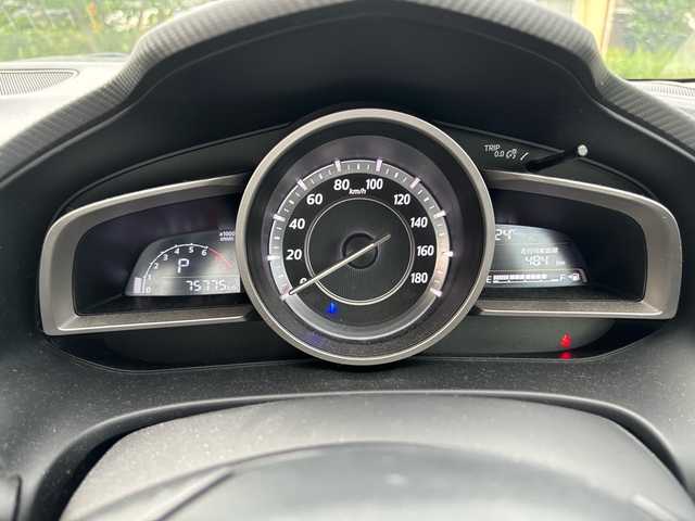マツダ アクセラ スポーツ 15S 福岡県 2014(平26)年 7.6万km ディープクリスタルブルーマイカ 純正ナビ/（AM/FM/Bluetooth/ワンセグTV）/横滑り防止/ハンズフリー/オートライト/フォグランプ/ETC/ドライブレコーダー/純正アルミホイール/純正フロアマット/プッシュスタート/電格ミラー/保証書/取扱説明書