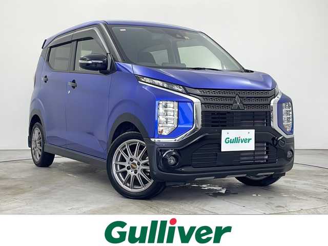 三菱 ｅＫクロス T 秋田県 2022(令4)年 2万km サファイアブルーメタリック 4WD/マイパイロット/純正ディーラーOPナビ/　（CD/DVD/Bluetooth/TV）/全方位カメラ/バックカメラ/デジタルインナーミラー/ステアリングスイッチ/革巻きハンドル/ETC/前席シートヒーター/電動格納ミラー/プッシュスタート/純正フロアマット/社外アルミホイール/クリアランスソナー/LEDヘッドライト/フォグランプ/オートライト/スマートキー