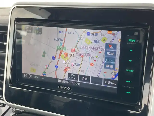 スズキ スペーシア カスタム HYBRID XS 静岡県 2019(平31)年 5.7万km ピュアホワイトP スズキセーフティサポート/社外メモリーナビ(MDV-Z704W)/　AM FM CD DVD Bluetooth USB SD/フルセグTV/ビルトインETC/LEDオートヘッドランプ/リアクリアランスソナー/ハーフレザーシート/シートヒーター(運転席)/両側パワースライドドア/純正15インチアルミホイール/スマートキー2本/リアサンシェード/後席7インチモニター/バックモニター/前後方ドライブレコーダー