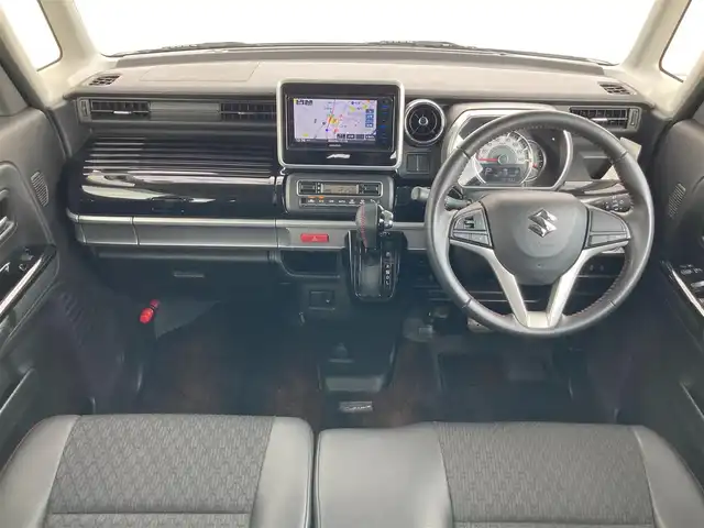 スズキ スペーシア カスタム HYBRID XS 静岡県 2019(平31)年 5.7万km ピュアホワイトP スズキセーフティサポート/社外メモリーナビ(MDV-Z704W)/　AM FM CD DVD Bluetooth USB SD/フルセグTV/ビルトインETC/LEDオートヘッドランプ/リアクリアランスソナー/ハーフレザーシート/シートヒーター(運転席)/両側パワースライドドア/純正15インチアルミホイール/スマートキー2本/リアサンシェード/後席7インチモニター/バックモニター/前後方ドライブレコーダー