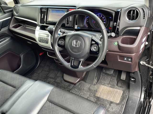 ホンダ Ｎ ＷＧＮ カスタム G ターボパッケージ 山口県 2014(平26)年 8.2万km スマートブラック 純正SDナビ　【VXM-145VSi】/・Bluetooth接続/・DVD再生機能有/・ワンセグTV/バックカメラ/シティブレーキアクティブシステム/クルーズコントロール/パドルシフト/フロアマット/ハーフレザーシート/スマートキー/プッシュスタート/純正15インチアルミホイール/ドアバイザー/ウィンカーミラー/横滑り防止装置/取扱説明書/保証書