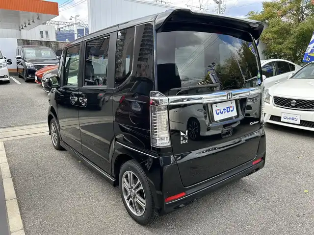 ホンダ Ｎ ＢＯＸ カスタム G Lパッケージ 兵庫県 2015(平27)年 5.9万km スマートブラック (株)IDOMが運営する【じしゃロン西宮店】の自社ローン対象車両になります。こちらは現金ご利用時の価格です。自社ローンご希望の方は別途その旨お申付け下さい。/＊社外ナビ/＊フルセグテレビ/＊バックカメラ/＊片側パワースライドドア/＊CTBA/＊プッシュスタート