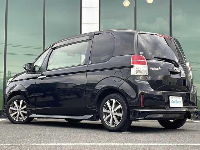 トヨタ スペイド F 福岡県 2015(平27)年 13.1万km ブラック 純正7型メモリナビ（NSZT-W64）/フルセグTV/Bluetooth/CD/DVD/モデリスタエアロ/片側パワースライドドア/チップアップシート/純正15インチアルミホイール/純正フロアマット/純正ドアバイザー/スマートキー/スペアキー1本/プッシュスタート