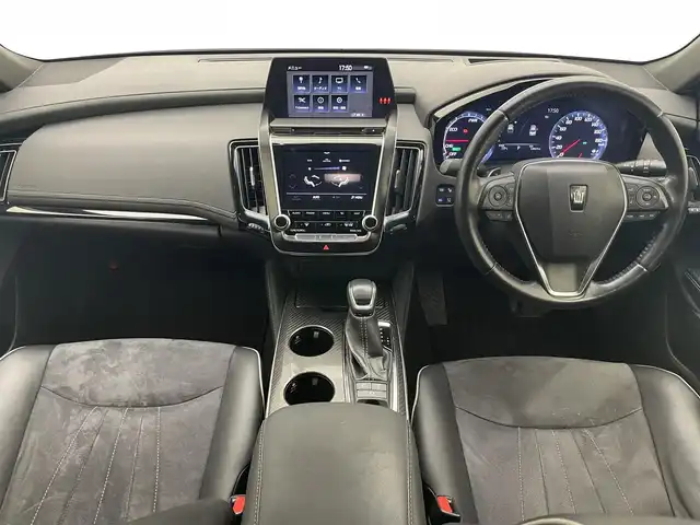 トヨタ クラウン ハイブリッド RS アドバンス 愛知県 2018(平30)年 5.4万km ホワイトパールクリスタルシャイン 純正ナビ　全方位カメラ　禁煙車　ハーフレザー　シートヒーター　ハンドルヒーター　パーキングアシスト　純正ドラレコ　衝突軽減　追従クルコン　ＢＳＭ　ＨＵＤ　パワーシート　電動パーキング　コーナーセンサー　LEDオートライト　オートハイビーム　フルセグTV　DVD再生　メモリシート　フォグランプ