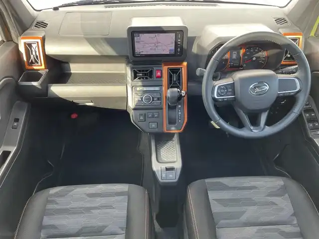 ダイハツ タフト G 福岡県 2021(令3)年 4.8万km フォレストカーキメタリック スカイフィールトップ　/ルーフレール　/Ｄ／Ｎ席シートヒーター　/社外ナビ（ＣＮ－Ｒ３００ＷＤ）/衝突軽減ブレーキ　/レーンアシスト /前後コーナーセンサー /パワーモードスイッチ /USB充電 /アイドリングストップ/電動パーキング/ステアリングスイッチ/電格ミラー/スマートキー/プッシュスタート