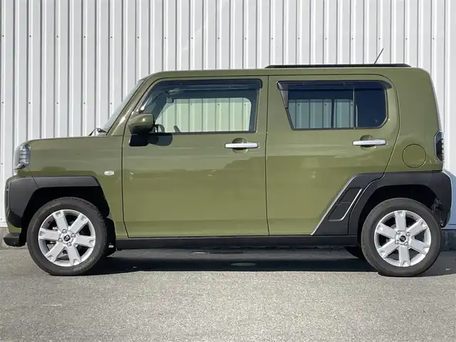 ダイハツ タフト G 福岡県 2021(令3)年 4.8万km フォレストカーキメタリック スカイフィールトップ　/ルーフレール　/Ｄ／Ｎ席シートヒーター　/社外ナビ（ＣＮ－Ｒ３００ＷＤ）/衝突軽減ブレーキ　/レーンアシスト /前後コーナーセンサー /パワーモードスイッチ /USB充電 /アイドリングストップ/電動パーキング/ステアリングスイッチ/電格ミラー/スマートキー/プッシュスタート