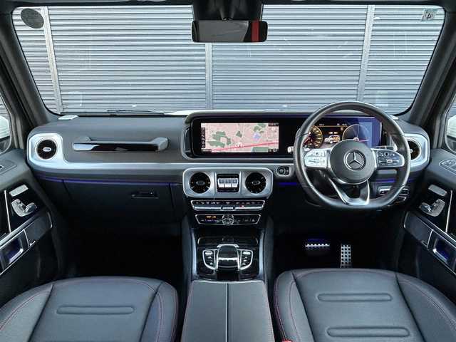 メルセデス・ベンツ ゲレンデヴァーゲン Ｇ３５０ｄ AMGライン 茨城県 2021(令3)年 0.8万km ポーラホワイト ラグジュアリーパッケージ　/サンルーフ　/アダプティブDS　/Burmester　/黒革　/全席シートヒーター　/M付PWシート　/ナビ　/12セグ　/BT　/マルチLED　/RSP　/ACC　/LKA　/BSA　/360°カメラ/禁煙車