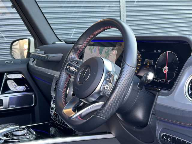 メルセデス・ベンツ ゲレンデヴァーゲン Ｇ３５０ｄ AMGライン 茨城県 2021(令3)年 0.8万km ポーラホワイト ラグジュアリーパッケージ　/サンルーフ　/アダプティブDS　/Burmester　/黒革　/全席シートヒーター　/M付PWシート　/ナビ　/12セグ　/BT　/マルチLED　/RSP　/ACC　/LKA　/BSA　/360°カメラ/禁煙車