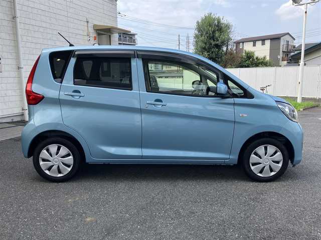 三菱 ｅＫワゴン E 埼玉県 2018(平30)年 0.4万km ウィーターブルーM 走行距離4074km/D席シートヒーター/ヘッドライトレベライザー/横滑り防止/純正オーディオ/電動格納ミラー/ドアバイザー/リモコンキー/スペアキーあり/取説・整備手帳あり