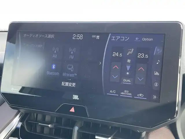 トヨタ ハリアー ハイブリッド Z 滋賀県 2020(令2)年 11.9万km プレシャスブラックパール 純正JBLナビ/（BT/Miracast/フルセグ）/パノラミックビューモニター/置くだけ充電/デジタルインナーミラー（録画機能付き）/プリクラッシュ/レーンアシスト/レーダークルコン/オートハイビーム/パワーバックドア/ハーフレザー/パワーシート/ステアリングリモコン/純正フロアマット/電格ウィンカーミラー/コーナーセンサー