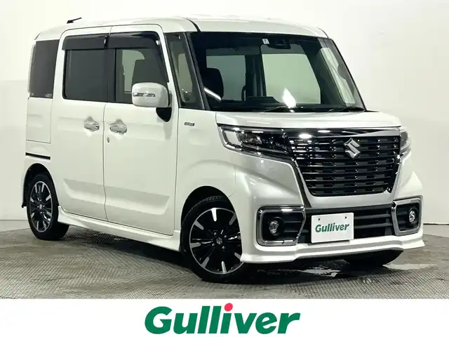 スズキ スペーシア カスタム HYBRID XS 大阪府 2018(平30)年 6.2万km ピュアホワイトP 社外ナビＴＶ　衝突軽減　両側パワスラ　ＥＴＣ　シートヒーター　クリアランスソナー　レーンアシスト　アイドリングストップ　オートライト　ＬＥＤヘッドライト　スマートキー　オートエアコン　フォグランプ