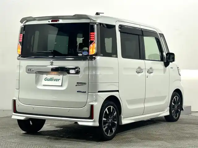 スズキ スペーシア カスタム HYBRID XS 大阪府 2018(平30)年 6.2万km ピュアホワイトP 社外ナビＴＶ　衝突軽減　両側パワスラ　ＥＴＣ　シートヒーター　クリアランスソナー　レーンアシスト　アイドリングストップ　オートライト　ＬＥＤヘッドライト　スマートキー　オートエアコン　フォグランプ
