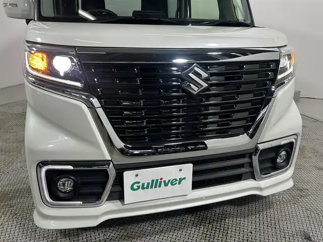 スズキ スペーシア カスタム HYBRID XS 大阪府 2018(平30)年 6.2万km ピュアホワイトP 社外ナビＴＶ　衝突軽減　両側パワスラ　ＥＴＣ　シートヒーター　クリアランスソナー　レーンアシスト　アイドリングストップ　オートライト　ＬＥＤヘッドライト　スマートキー　オートエアコン　フォグランプ