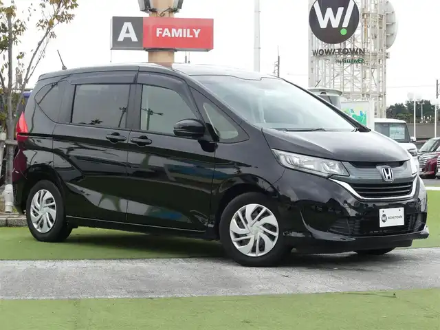 ホンダ フリード G 千葉県 2017(平29)年 7.2万km クリスタルブラックパール 左パワースライドドア/右イージークローザードア/社外SDナビ/地デジTV/【DVD/CD再生機能　Bluetooth接続】/バックカメラ/ステアリングスイッチ/ETC/社外LEDヘッドライト/ウインカーミラー/Honda スマートキー