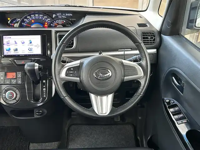 ダイハツ タント カスタム RS SA 宮崎県 2015(平27)年 9.5万km パールホワイトⅢ /ナビ(MDV-D502BT)//TV/CD/DVD/Bluetooth//ETC//バックカメラ//両側パワースライドドア//社外フロアマット//純正アルミホイール//ドアバイザー//電格ウィンカーミラー//オートライト