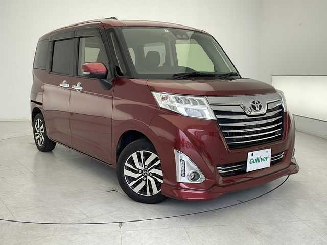 トヨタ ルーミー カスタムG 千葉県 2019(令1)年 5.5万km ファイアークォーツレッドM 社外ナビ/　CD/DVD/TV/Bluetooth/トヨタセーフティセンス/クルーズコントロール/車線逸脱警報/衝突軽減ブレーキ/クリアランスソナー/先行車発進警報/オートハイビーム/両側パワースライド/LEDライト/フォグライト/電動格納ミラー/ロールサンシェード/フロアマット/ドアバイザー