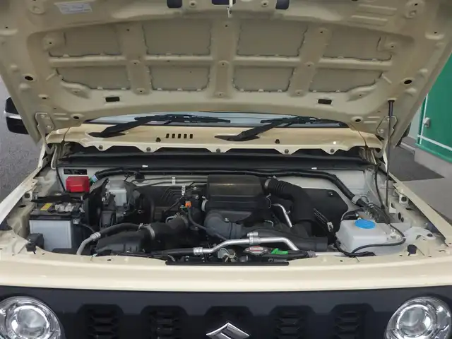 スズキ ジムニー XC 静岡県 2021(令3)年 4.2万km シフォンアイボリーM ワンオーナー/新車保証書/デュアルセンサーブレーキサポート/車線逸脱警報/パートタイム4WD/・高低二段切り替え式（後輪駆動ベース）/スマートキー×2/プッシュスタート/インタークーラーターボエンジン/ヘッドライトウォッシャー/オートライト/社外フロアマット/バックカメラ（本体のみ）/背面タイヤ/TOYO TIRES オープンカントリーR/T/前席シートヒーター/ウインカー付きドアミラー/新車保証書/取り扱い説明書